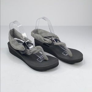 Sanuk grey black Yoga Sling 2 sandals - 10